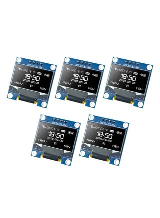 OLED Module 128x64 Pixel, 5 Pcs 0.96 Inch OLED I2C IIC Display Module 12864 SSD1306 Mini Self-Luminous OLED Screen Board Compatible with Arduino Raspberry Pi (White) - pzsku/Z1CF99D4A3EB160A77F3BZ/45/_/1721844554/6166b679-22e9-4752-8c9d-c79a0fcea1d6