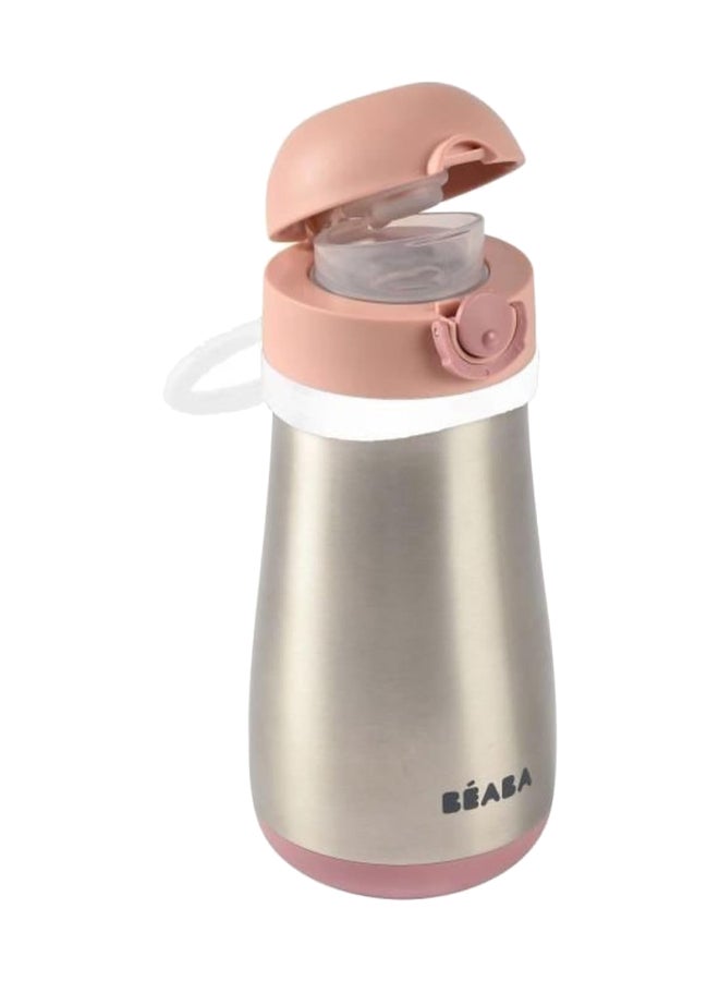 بيابا زجاجة ستانلس ستيل  مل بمقبض وردي قديم - Image 3