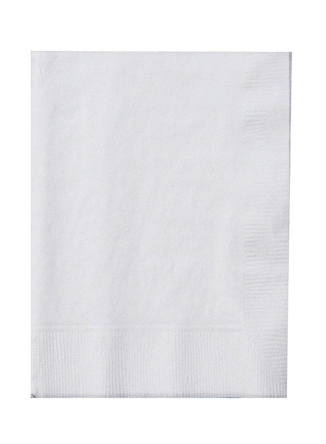 Creative Converting Bright White (White) Beverage Napkins (50 Count)