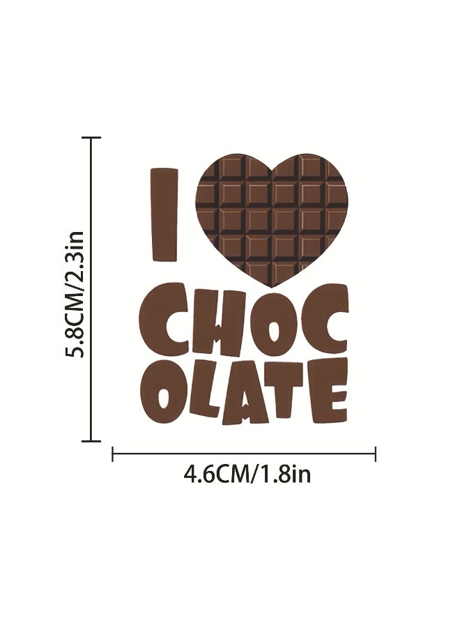 Chocolate Theme Stickers 50Pcs Chocolate Waterproof Vinyl Decals for Bike Water Bottles Laptop Bicycle Refrigerator Cup Luggage Computer Mobile Phone Skateboard Decor - Image 5