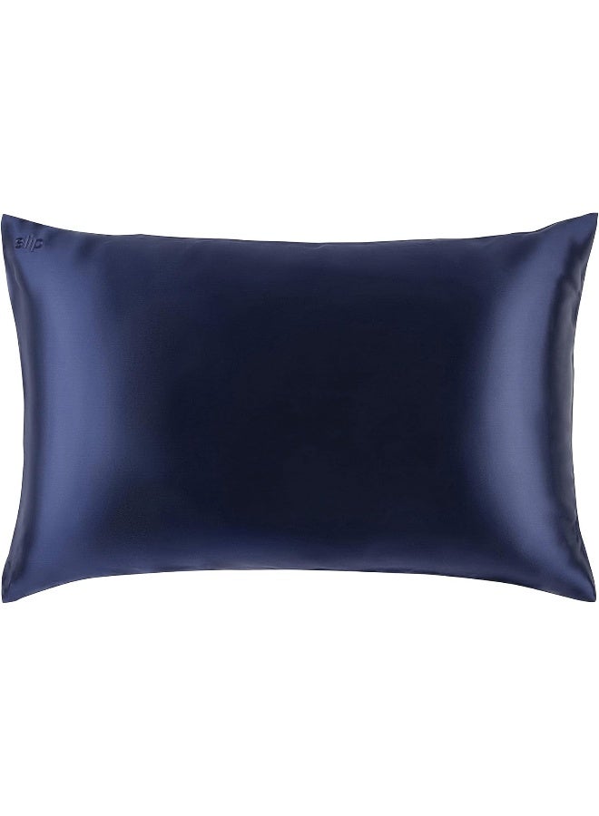 slip The Original Queen Pure Silk Pillow Case - 100% Pure 22 Momme Mulberry Silk - Queen Size Standard Pillow Case - Anti-Aging, Anti-BedHead, Anti-Sleep Crease, Navy, (20" x 30") - Image 4