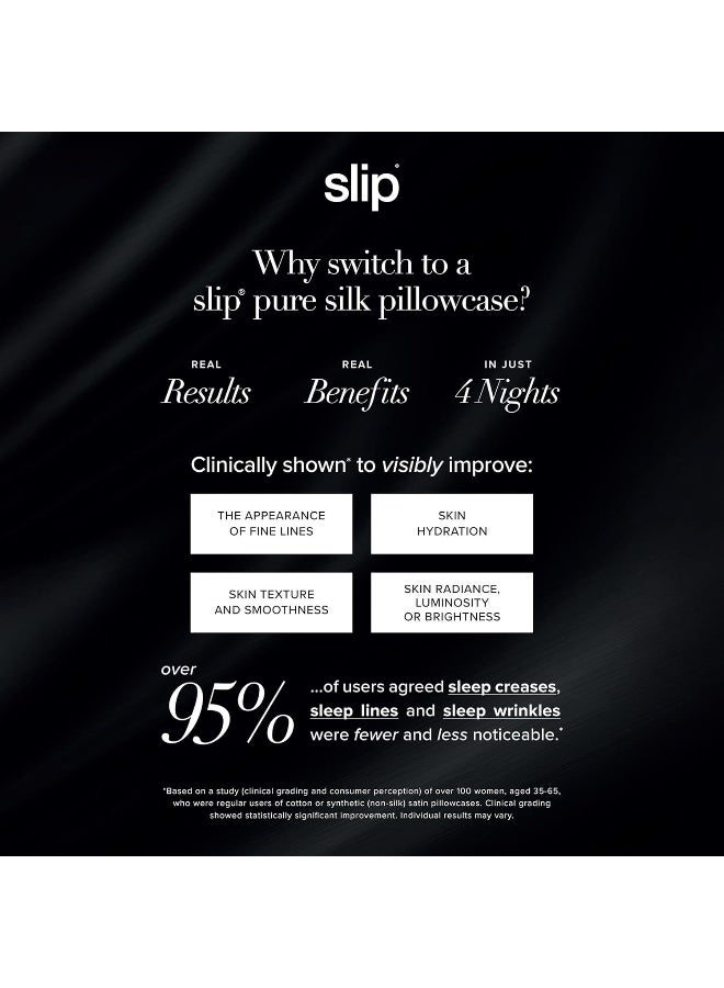 slip The Original Queen Pure Silk Pillow Case - 100% Pure 22 Momme Mulberry Silk - Queen Size Standard Pillow Case - Anti-Aging, Anti-BedHead, Anti-Sleep Crease, Navy, (20" x 30") - Image 3