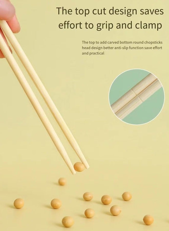 ZVEV 100 Pairs Disposable Chopsticks, Bamboo Wooden Solid No Splinter Chopsticks, Individually Wrapped Disposable Wooden Chopstick For Sushi, Asian Dishes, Noodles, 7.8 Inch - Image 4