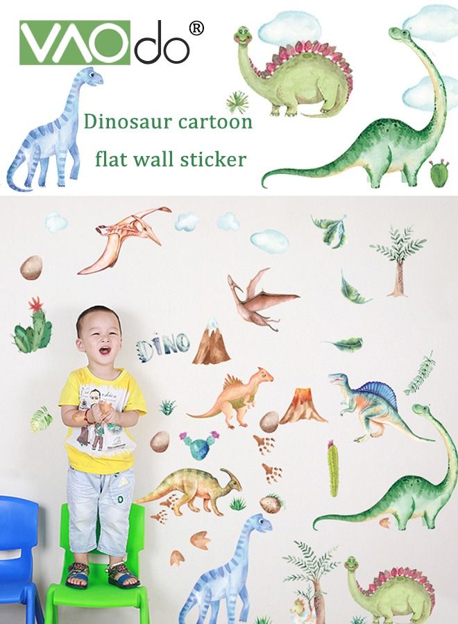 VAOdo عناصر الديناصور خلفية مقاومة للماء المواد البلاستيكية ديكور المنزل الجدار ملصق غرفة نوم غرفة المعيشة غرفة الأطفال ورق حائط للزينة - Image 2