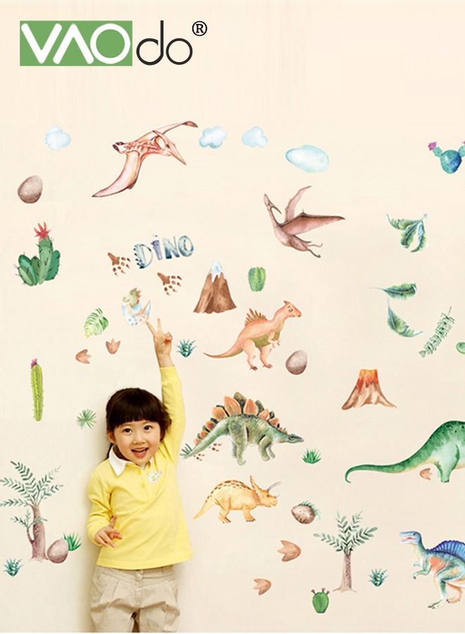 VAOdo عناصر الديناصور خلفية مقاومة للماء المواد البلاستيكية ديكور المنزل الجدار ملصق غرفة نوم غرفة المعيشة غرفة الأطفال ورق حائط للزينة - Image 3