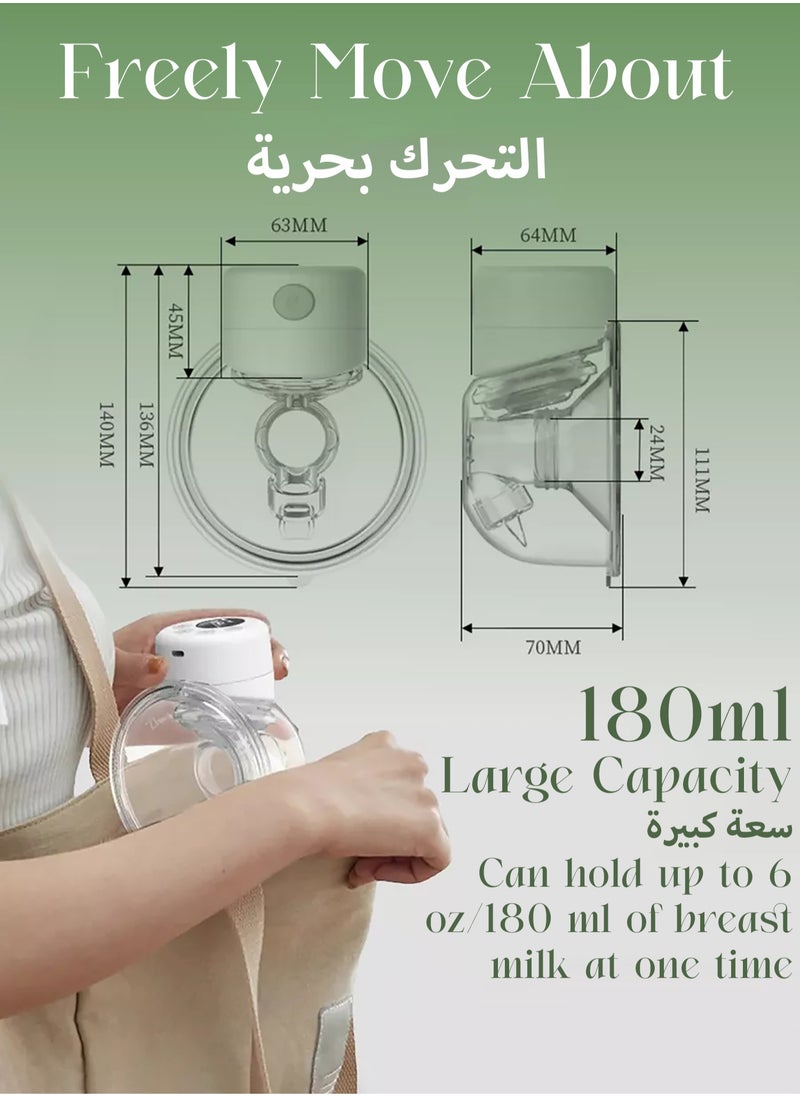 Mi VAZA Portable Hands-free Breast Single Pump Wearable, Ultra-silent Hands Free Breast Pump With Smart LCD Display, 2 Modes And 9 Levels Rechargeable Wireless Portable Milk Pump Memory Function - White  - Image 5