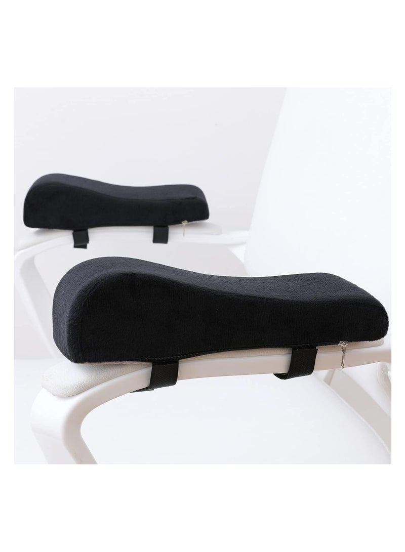 2PCS Chair Armrest Pads, Memory Foam Comfort Armrest Pad, Wider and Thicker Universal Chair Arm Cover, Relieving Pressure on Elbow and Forearm, Suitable for Office Chair - Image 1