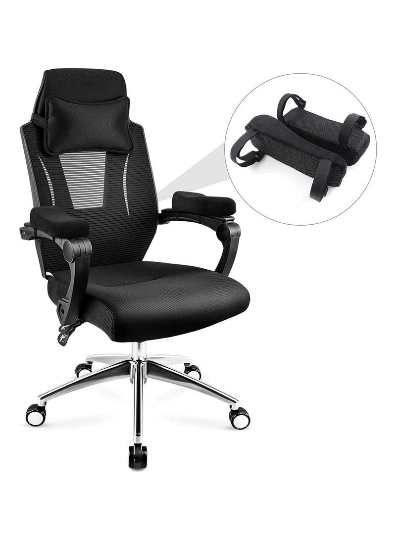 2PCS Chair Armrest Pads, Memory Foam Comfort Armrest Pad, Wider and Thicker Universal Chair Arm Cover, Relieving Pressure on Elbow and Forearm, Suitable for Office Chair - Image 2