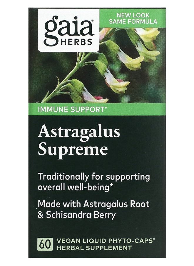 Gaia Herbs Astragalus Supreme 60 Vegan Liquid PhytoCaps 
