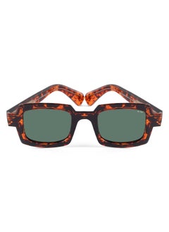 Woggles Red Pappy Posh Green Polarized Rectangle Sunglasses  - Image 2