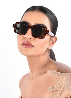 Woggles Red Pappy Posh Green Polarized Rectangle Sunglasses  - Image 1