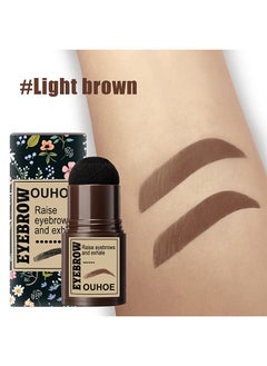 OUHOE One Step Eyebrow Stamp Shaping Kit, Eyebrow Powder Stamp with 10 Reusable Eyebrow Stencils 2 Eyebrow Pen Brushes, Long Lasting Waterproof Eyebrow Makeup, Light Brown  - Image 2