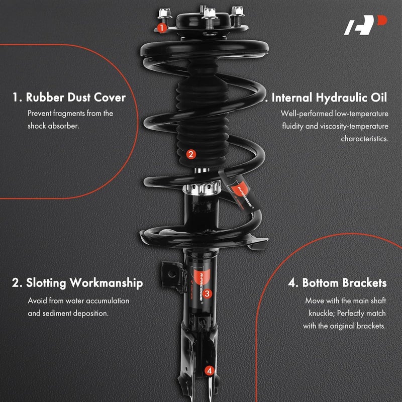 A-Premium Front Complete Suspension Strut & Coil Spring Assembly for Mitsubishi Lancer - Image 3