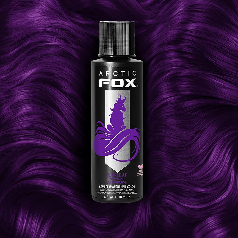 Arctic Fox Semi-Permanent Hair Dye, Vegan & Cruelty-Free, Ammonia-Free, Conditioning, Long Lasting, Vibrant Purple AF Color, For All Hair Types, Unisex, 4 Fl Oz - Image 5