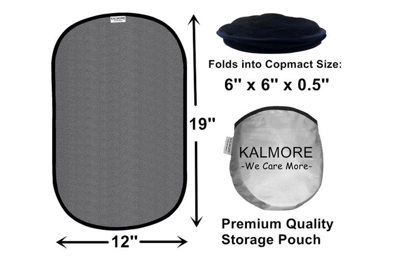 KALMORE Car Window Shade Car Sun Shade Car Sunshade Block Harmful UV for Max Protection with See Thru View, 19x12, 3 Pack - Image 4