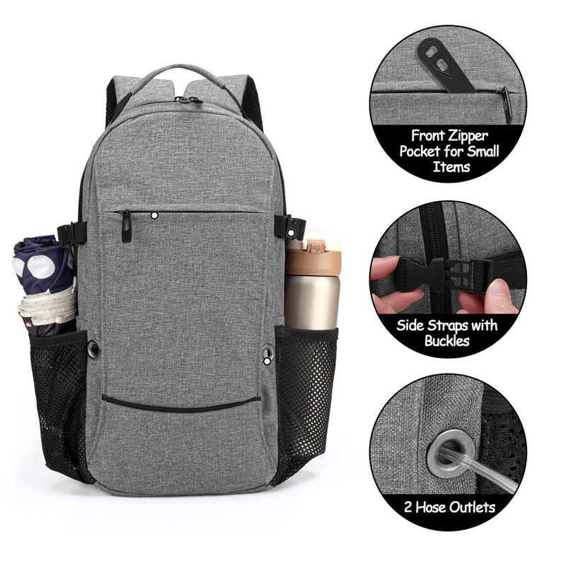 CURMIO Oxygen Tank Backpack  Portable Oxygen Cylinder Carrying Bag for Travel  Fits for Tank Size M2  M4/A  ML6  M6/B  M7  M9/C  Patent Design  Gray - Image 3