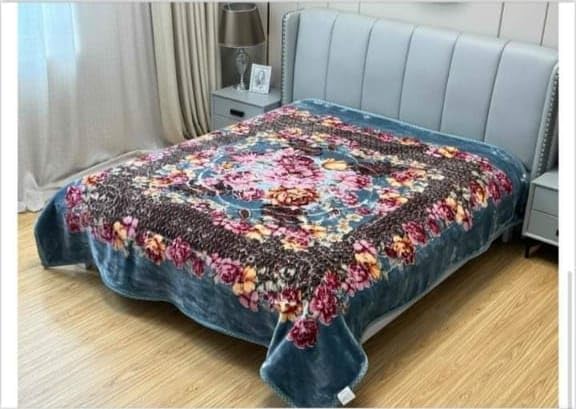 Bezzilish Home Bezzilish Home Ultra Soft Luxurious Embossed Very Warm Korean Mink Double Bed Blanket Double Ply Super Soft Blanket for Ac Room Size 9090 Inches Special for Diwali Gift Multicolor 07 