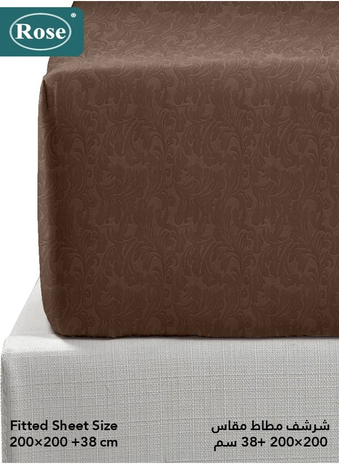 Rose ROSE Luxurious Flory Comforter, Premium Cotton Alternative Microfiber, Set of 6 pieces, Super Soft Cozy Breathable Cooling Lightweight, King size 260x240 cm, Dark Brown  - Image 5