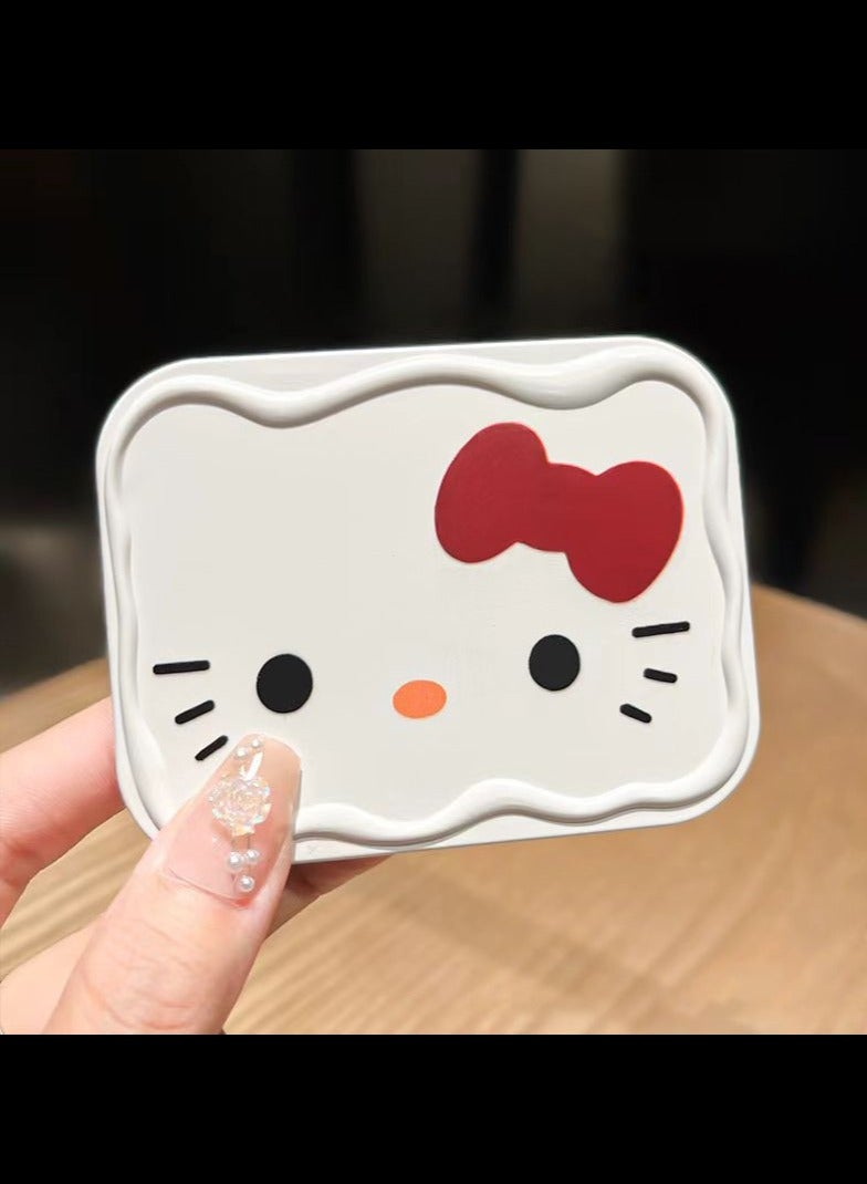 Generic Folding Portable Mirror Makeup,Cute Shaped Portable Mirror with Comb , Mini Vanity Mirror Portable Travel Makeup Mirror for Purse Cosmetic Mirror for Women Home Office  - Image 2