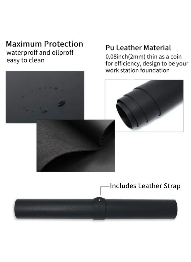 XiuWoo - Large Gaming Mouse Pad Extended Desk Mat Mousepad with Anti-Slip Base Keyboard Mat for Office Desk Decor - Image 1