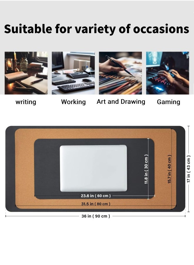 XiuWoo - Large Gaming Mouse Pad Extended Desk Mat Mousepad with Anti-Slip Base Keyboard Mat for Office Desk Decor - Image 1