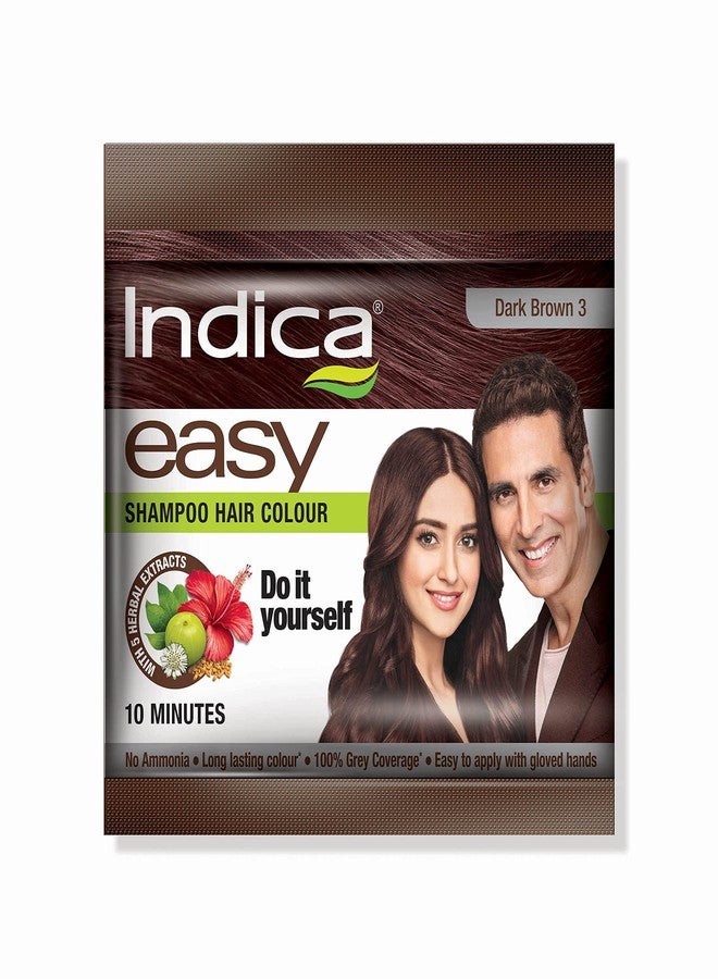Indica Hair Color - Dark Brown, 25ml Sachet (Pack of 5) - Image 1
