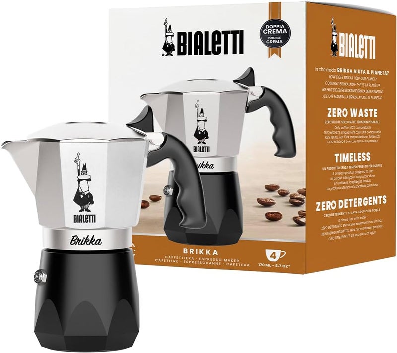 BIALeTTI Bricca NEW 4 Cup Open Fire Type (Coffee Maker, Espresso Makinetta) - Image 1