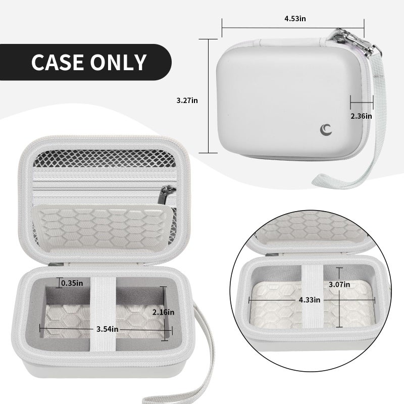 Comecase Carrying & Protective Case for Digital Camera, for CAMKORY/for Kodak Pixpro/for Canon PowerShot ELPH 180/190 / for Sony DSCW800 DSCW830 Cameras for Travel(Bag Only)- White - Image 5