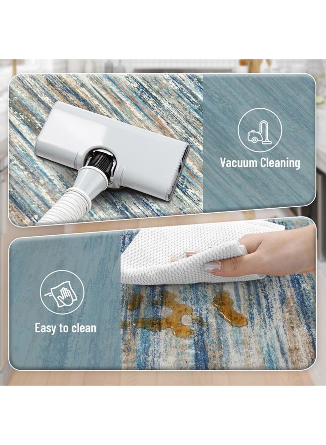 KIMODE Kitchen Mats for Floor Anti Fatigue, 17"x47"+17"x29" Farmhouse Kitchen Rugs Sets of 2, Padded Kitchen Floor Mats, Comfort Standing Mats for Sink Laundry Office Desk Dark Blue Grey - Image 5