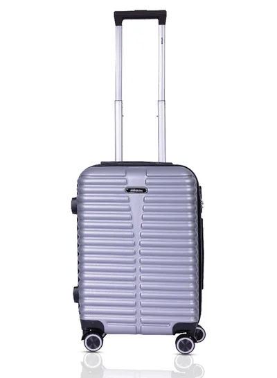 MNUK Destiny Carry-on Luggage - 20 Inch | Hardside Soft Handle Trolley with TSA Lock |Double 360° 8 Wheeler| Cabin Size, Silver