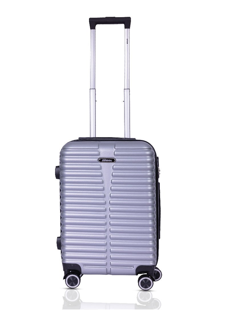 MNUK - Destiny Carry-on Luggage - 20 Inch | Hardside Soft Handle Trolley with TSA Lock |Double 360° 8 Wheeler| Cabin Size, Silver - Image 1