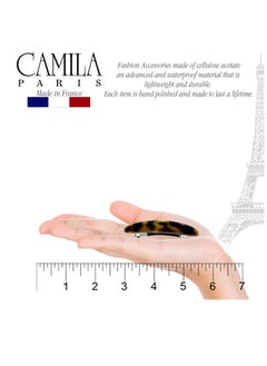 CAMILA Camila Paris CP2883/2 French Hair Barrette Clip for Girls, Tokyo Small 2.5 inch Set of 2 Strong Hold Grip Hair Clips for Women, No Slip and Durable Styling Girls Hair Accessories, Made in France  - Image 3