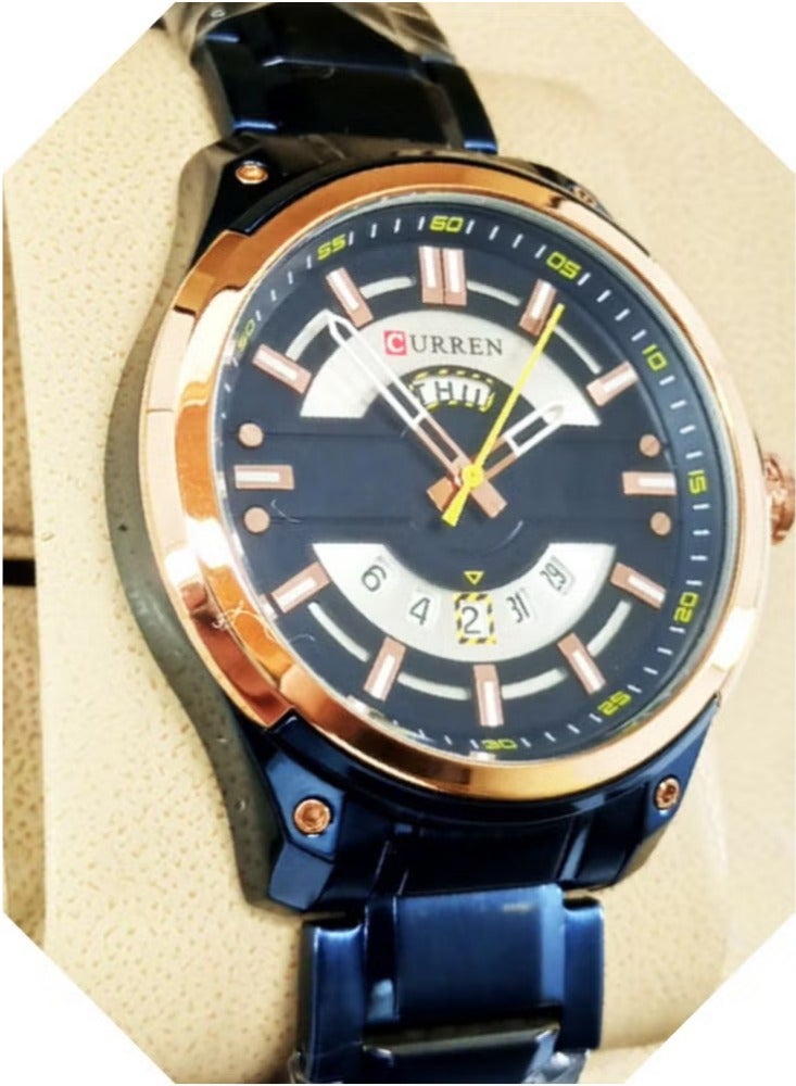 كارين ساعة تناظرية مقاومة للماء من الستانلس ستيل للرجال 8319 - Image 2