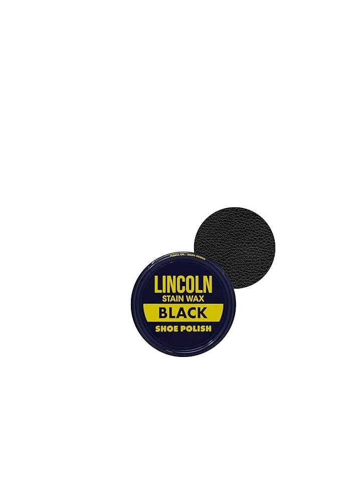 Lincoln Stain Wax Shoe Polish Black 2.5oz - Image 1