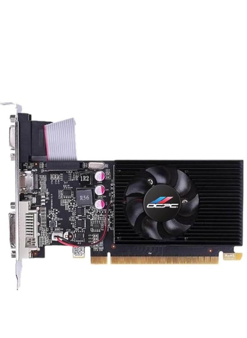 OCPC - GT 730 4GB DDR3 Low Profile Graphics Card, DirectX 12, PCIe 2.0, HDMI/DVI/VGA Outputs, 128-bit Memory Interface, 1.6GHz Core Clock, 4K Ultra HD Support, Energy Efficient, Multi-Monitor Support, Passive Cooling Design | OCVNGT730G - Image 1