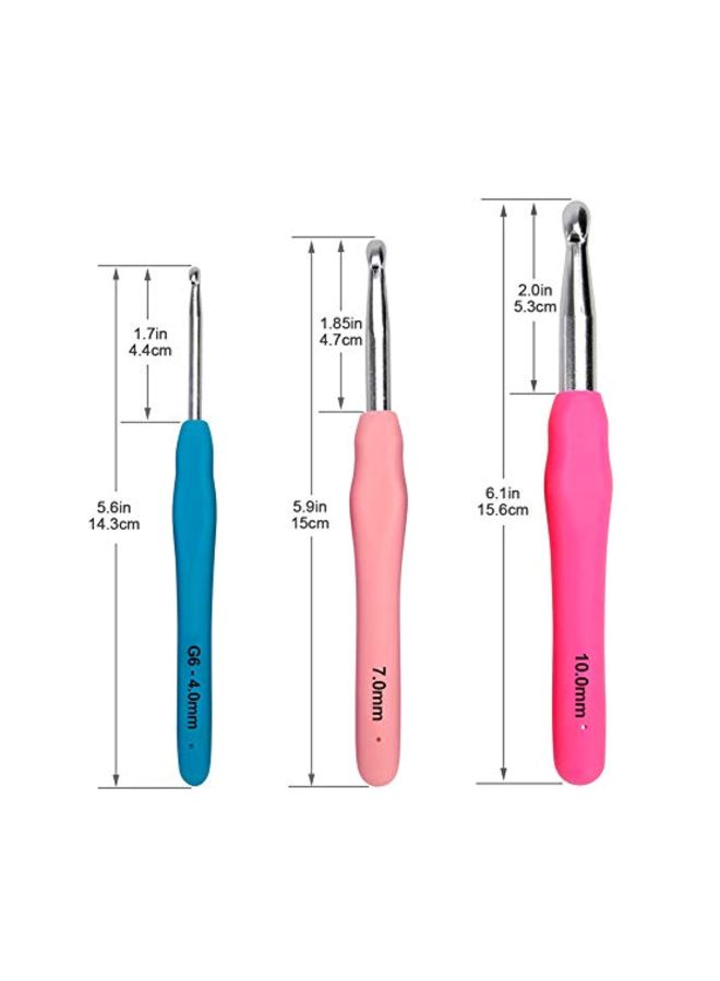 BCMRUN 14-Piece Heavy Duty Crochet Hook Set Multicolour - Image 2