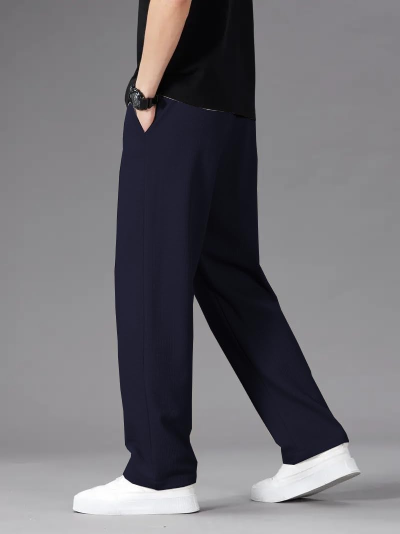 JVX Trouser for Men || Casual Trouser || Track Pant for Men || Trackpants || Mens Track Pant (TROUSER-03) (in, Numeric, 32, Navy) - Image 2