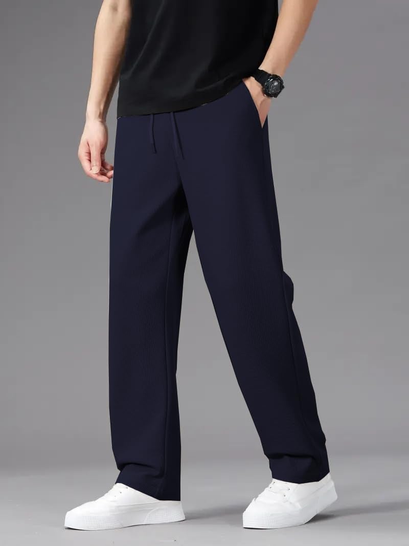 JVX Trouser for Men || Casual Trouser || Track Pant for Men || Trackpants || Mens Track Pant (TROUSER-03) (in, Numeric, 32, Navy) - Image 3