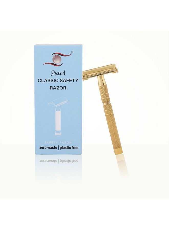 بيرل ماكينة حلاقة آمنة ذات حافة مزدوجة للرجال من بيرل LS-01 (ذهبية) - Image 1