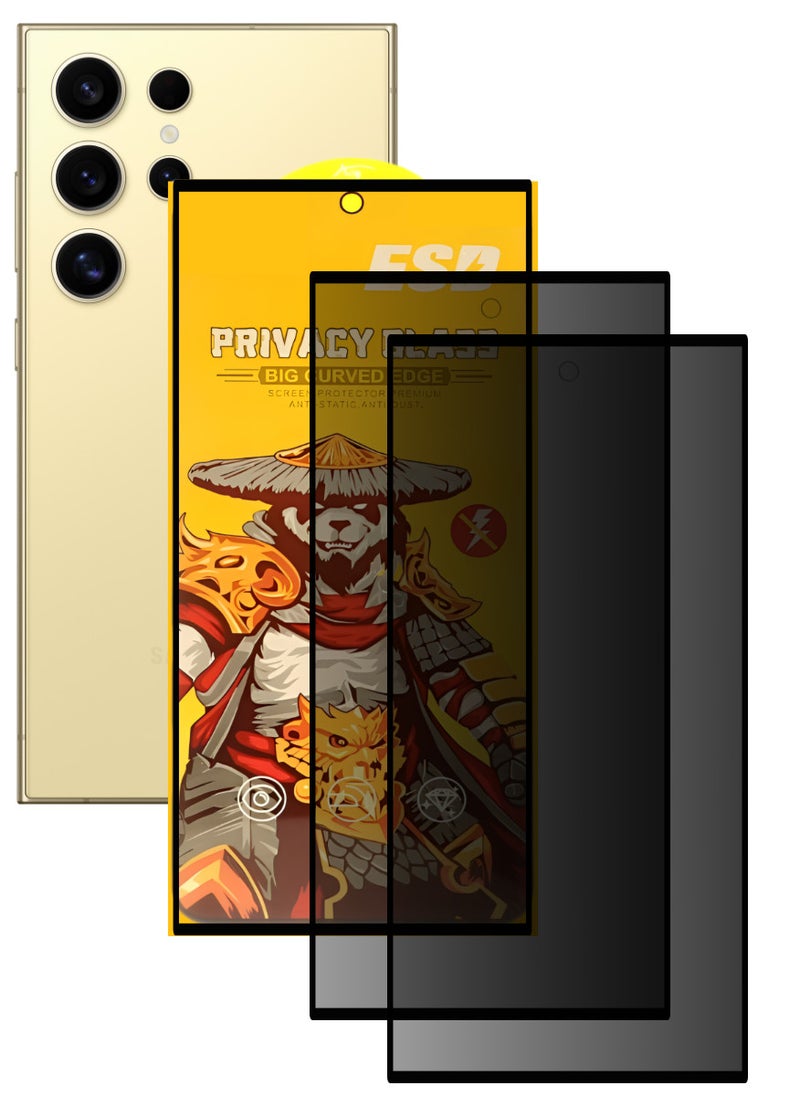 اي اس دي قطعتين، واقي شاشة عالي الجودة لهاتف آسامسونج جالاكسي S24 الترا - Image 1