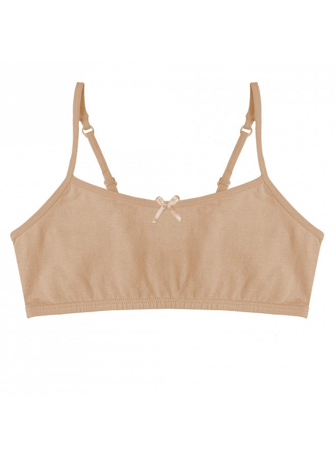 Popular Cotton Girls Training Bra - Cami Crop for Girls w Adjustable Straps. Pack 5 PK Neu 10/12 - Image 1