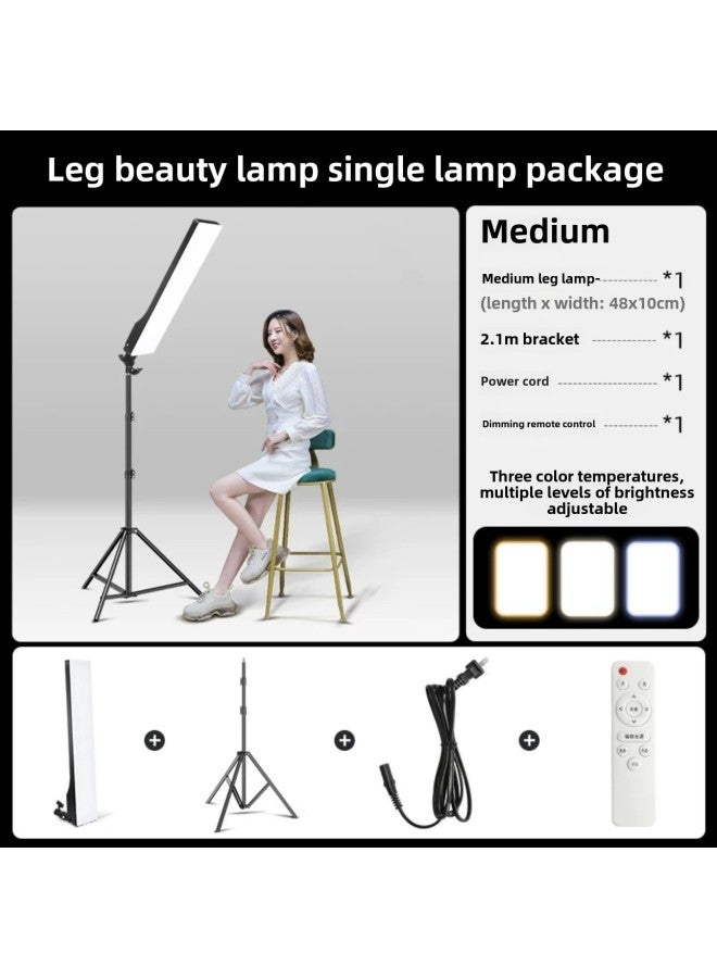 ZMDN Leg Lamp Vertical Hot-selling Screen Light Lamp Soft Light Long Live Photography Long Strip Light Lamp Leg Table-Specifications:Rl—100 Medium Leg Light  One  - Image 1
