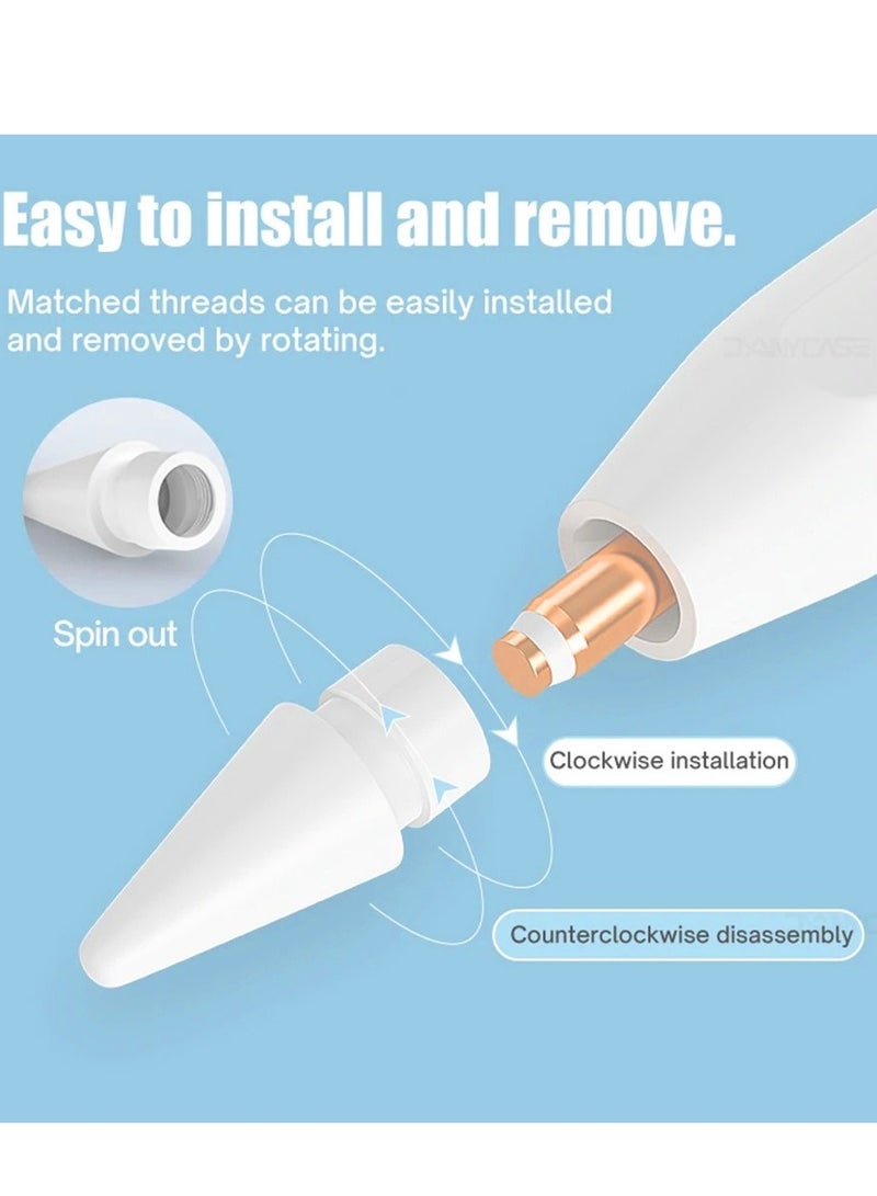 6-Piece Replacement Pencil Tips for Apple Pencil Pro,Upgraded Pencil Tips fit for Apple 2nd 1st Gen USB-C, No Wear Out Fine Point Precise Control, Needle Pencil Tips with Case, IPad Pro Pencil Sets - Image 2