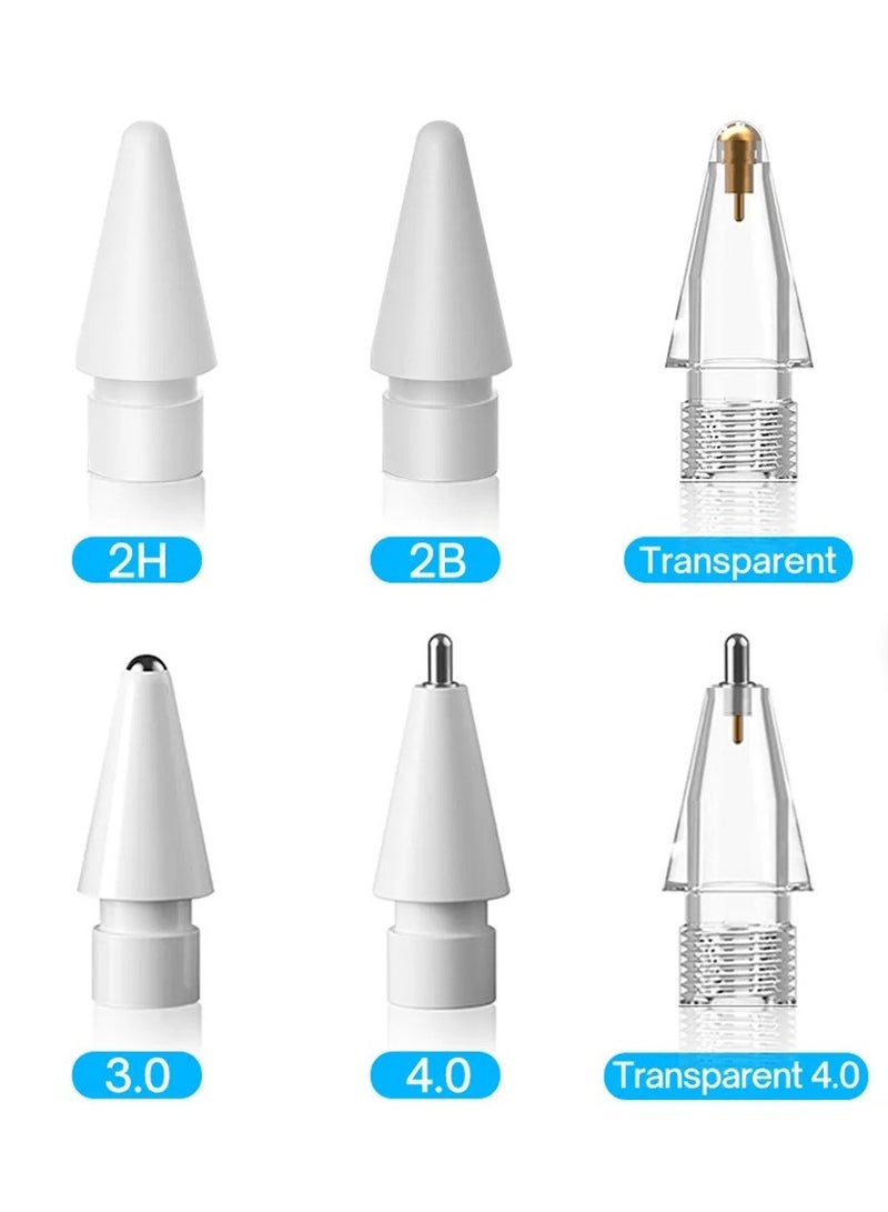 6-Piece Replacement Pencil Tips for Apple Pencil Pro,Upgraded Pencil Tips fit for Apple 2nd 1st Gen USB-C, No Wear Out Fine Point Precise Control, Needle Pencil Tips with Case, IPad Pro Pencil Sets - Image 1