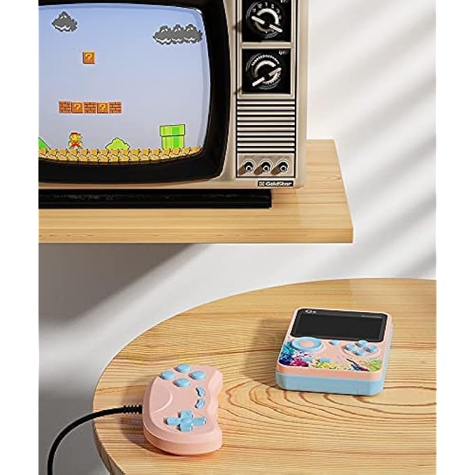 G5 RETRO 3 INCH HANDHELD GAME CONSOLE BUILT-IN 500 CLASSICAL FC GAMES SUPPORT FOR CONNECTING TV & TWO PLAYERS (BLUE) - Image 5