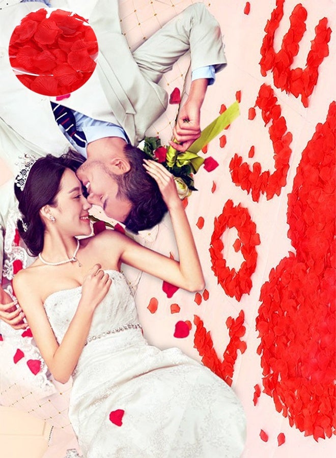 2000 Pcs Artficial Rose Petals for Wedding Flowers Home Party Romantic Night Anniversary Valentine's Day, Red - Image 4