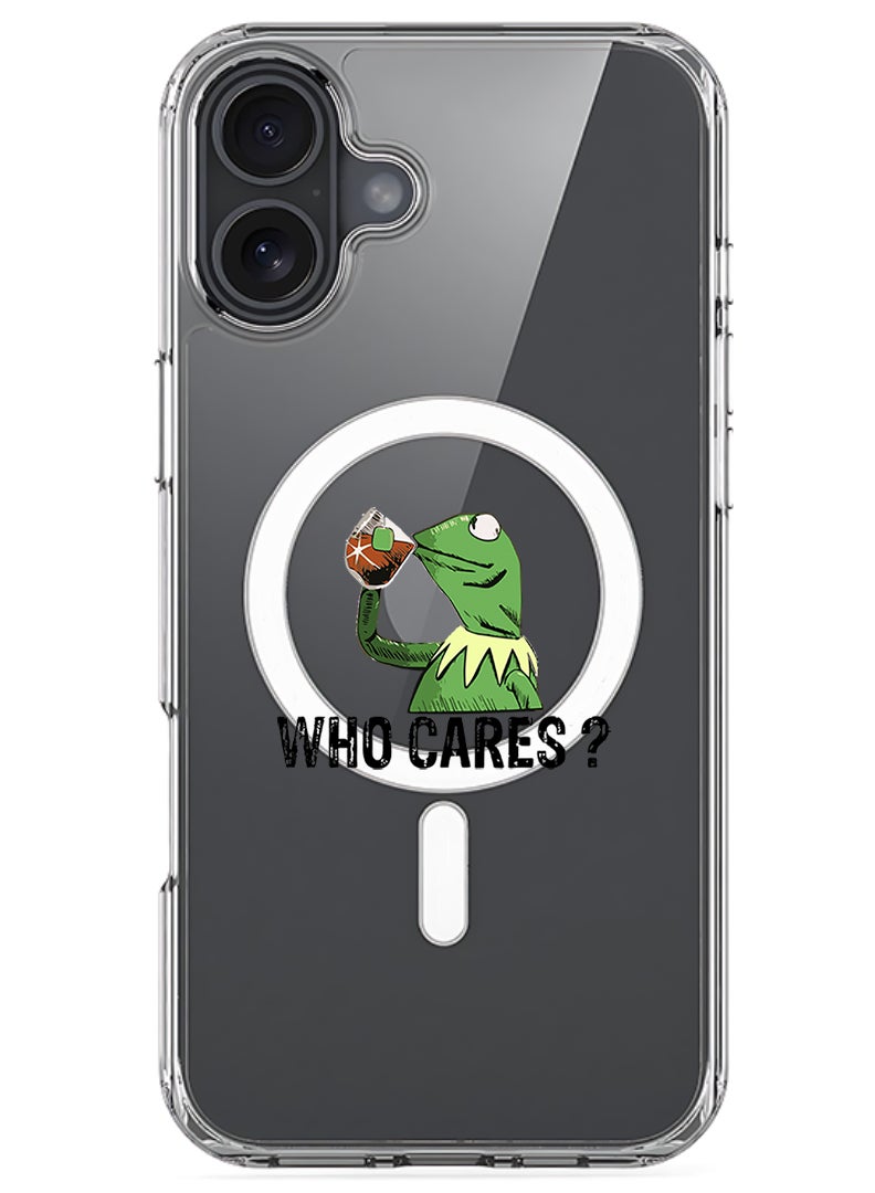 Theodor Magnetic Case for Apple iPhone 17 Compatible with MagSafe Wireless Charging, Shockproof Phone Bumper Cover - Who cares black - Image 1