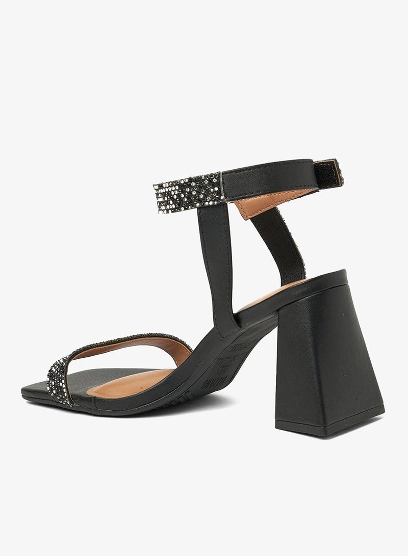 فيزانو صنادل بكعب عريض للنساء - صنادل أنيقة بكعب عالٍ للارتداء اليومي - Image 3