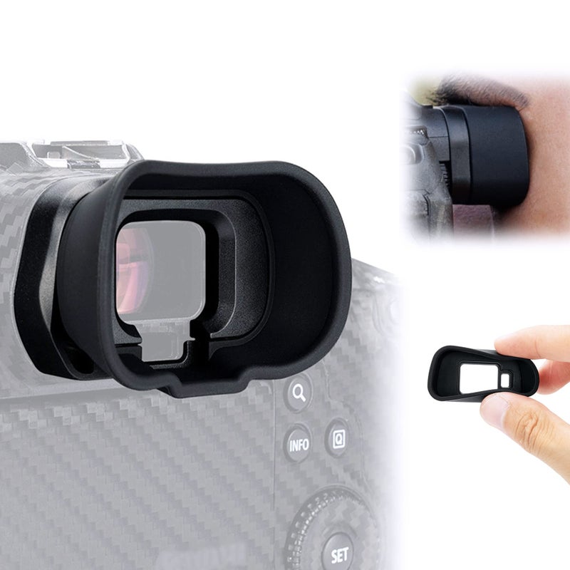 JJC Camera Eyecup Eyepiece Viewfinder for Canon EOS R5 R6 Mark II R6 R5 C R5C Mirrorless Camera with Extended Soft Silicone Design - Image 1
