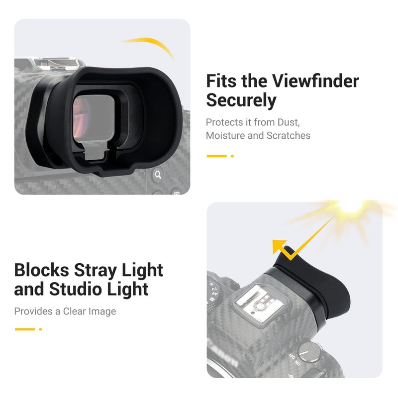 JJC Camera Eyecup Eyepiece Viewfinder for Canon EOS R5 R6 Mark II R6 R5 C R5C Mirrorless Camera with Extended Soft Silicone Design - Image 5